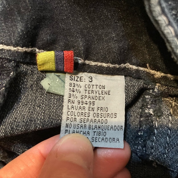 Diva Star stretch skinny jeans - size 3 - dark color with white wash - Picture 6 of 10